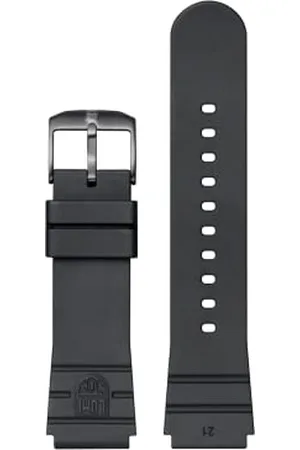 Luminox FPX.3000.21H.2.K - Cinturino di ricambio in gomma da 21 mm, nero, con fibbia ad ardiglione in acciaio inox, per 3000 3001, nero/grigio, moderno, , Moderno