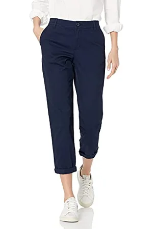 Amazon Pantaloni Kaki Aderenti A Vita Medio Alta con Gamba Affusolata (Disponibili in Taglie Forti) Donna, , 46