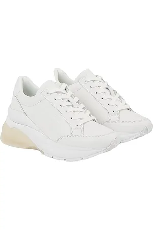 Calvin Klein Wedge Runner Lace UP Wn YW0YW01172, Sneaker con Suola Spessa Donna, Bianco (Bright White/Black), 39 EU