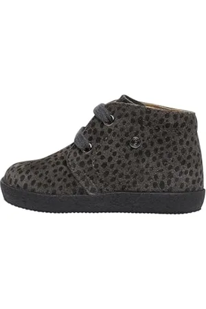 Falcotto Scarpe Allacciate in Suede con Stampa Pony, Grigio 24