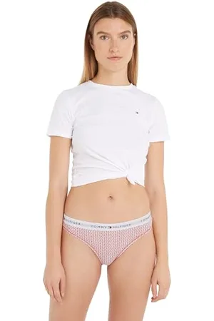 Tommy Hilfiger Thong Print UW0UW04547 Perizoma, (Mini Geo Coral Clay), S Donna