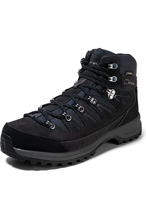 Berghaus Explorer Trek Gore-Tex Tech, Scarpe da Arrampicata Alta Uomo, Grigio (Carbon/Blue Cs8), 46.5 EU