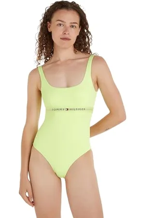 Tommy Hilfiger One Piece (Ext Sizes) UW0UW05322 Regolare, (Faded Lime), M Donna