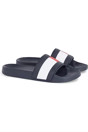 Tommy Hilfiger Scarpe da Mare Uomo Rubber TH Flag Pool Slide Ciabatte, Blu (Desert Sky), 40 EU