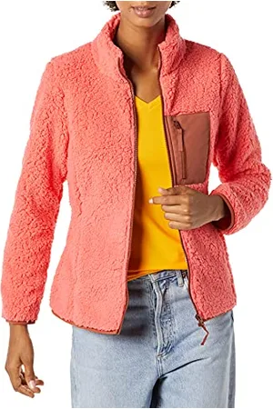 Amazon Giacca A Lupetto con Cerniera Integrale E Maniche Lunghe in Sherpa con Orlo in Tessuto (Taglie Forti Disponibili) Donna, , M