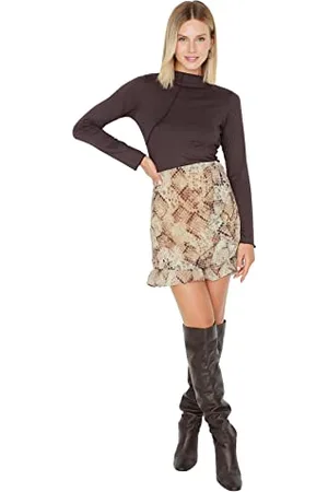 Trendyol Gonna da Donna in Tessuto a Sirena con Orlo a Volant, , 68