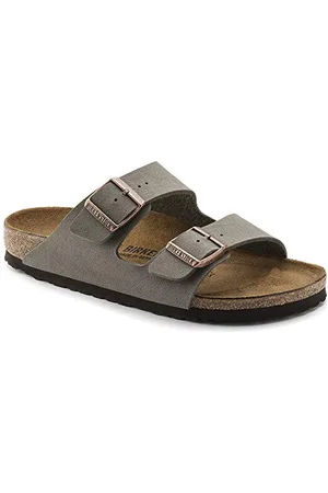 Birkenstock Arizona Birko Flor, Sandali Unisex - Adulto, Beige (Stone Nubuk), 43 (Normale)