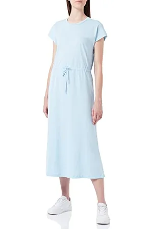 ONLY Onlmay-Abito Midi S/S Jrs Vestito, Blu Cashmere, M Donna