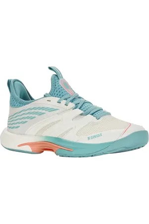 K-Swiss Scarpe da tennis Speed Trac da donna, Blanc De Blanc/Blu Nilo/Fiore del deserto, 41.5 EU