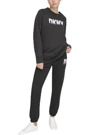 DKNY Felpa con Logo Fade Away Maglia di Tuta, , XS Donna