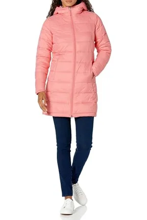 Amazon Piumino Lungo con Cappuccio Ripiegabile, Leggero e Impermeabile (Disponibile in Taglie Forti) Donna, , S