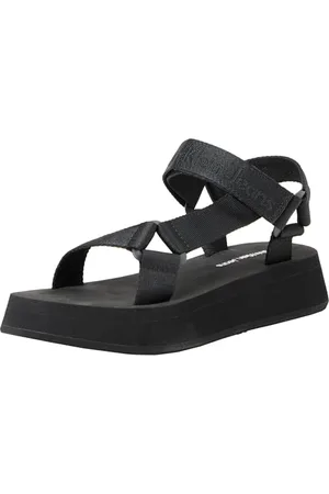 Calvin Klein Jeans Donna Sandali Webbing Sandal Estivi, Nero (Triple Black), 36