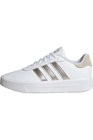 adidas Court Platform Shoes, Scarpe Donna, Cloud White/Champagne Met/Aluminium, 40 EU