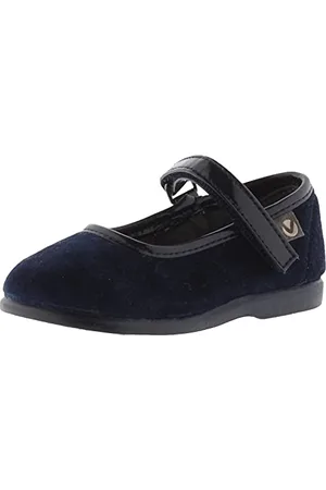 victoria Ballerine Alba Velluto & Strappo & Suola Abbinata 102752 per Bambine 24