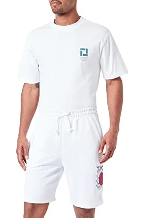 Koton Basic Sport Shorts Far East Printed Drawstring Pocket Detailed Pantaloncini, (000), XL Uomini