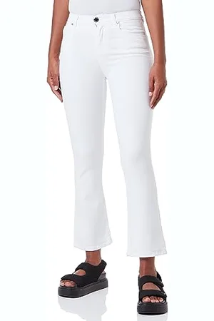 Pinko Brenda Bootcut Bull Power Jeans, Z04_Bianco Brill, 24 Donna