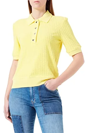 Moschino Regular Fit Short-Sleeved Sweatshirt Maglia di Tuta, Giallo, 54 Donna