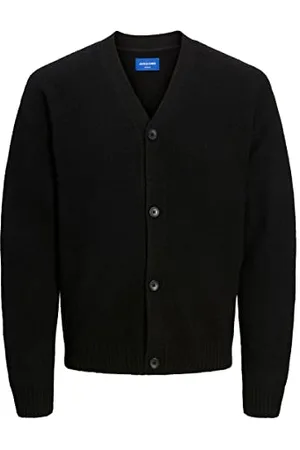 JACK & JONES Knitted Cardigan Plain Knitted Cardigan Black S Black S