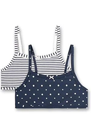 Sanetta Bustier im Doppelpack Blau Reggiseno Sportivo, Blu Nordico, 176 cm Bambina