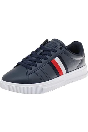 Tommy Hilfiger Sneakers con Suola Preformata Uomo Supercup Leather Scarpe, Blu (Desert Sky), 42 EU