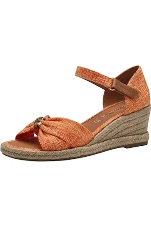 Tamaris Donna 1-28357-42, Sandali con Zeppa, Colore: Arancione, 41 EU