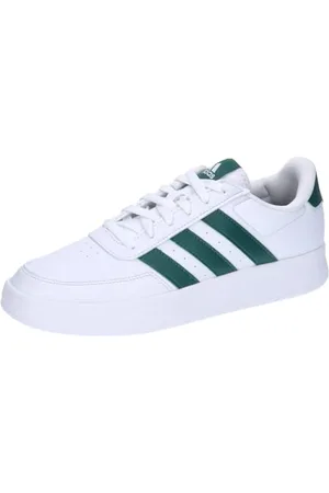 adidas Breaknet 2.0 Shoes, Scarpe Uomo, Cloud White/Green/Cloud White, 37 1/3 EU