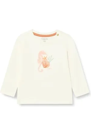 Noppies Maglietta da Ragazza Caroline a Maniche Lunghe T-Shirt, Whisper White-P198, 2 Mesi Bimba