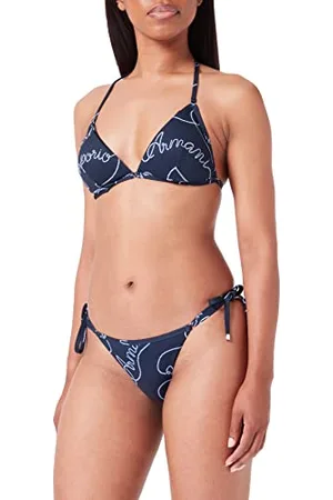 Emporio Armani Bikini Brasiliano da Donna Logomania a Triangolo Set, , S
