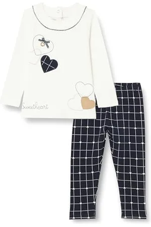 chicco Completo: maglietta a maniche lunghe e leggings, Bimba 0-24, , 6 mesi