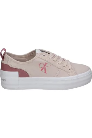 Calvin Klein Jeans Sneakers Vulcanizzate Donna Bold Low con Zeppa, Multicolore (Whisper Pink/Ash Rose), 39