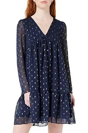 Naf-naf Foil R1 Vestito, (Bleu Marine 567), 48 (Taglia Unica: 44) Donna