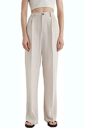 DeFacto A1922AX, Pantaloni Casual, Donna, Pietra, 40