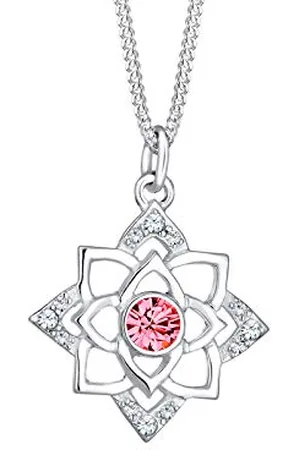 Elli Collana Donna Ciondolo Elegante con Cristalli in Argento Sterling 925