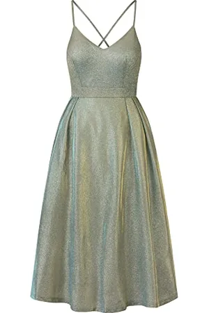 Apart ApartFashion Vestito Dress, Menta-Oro, 42 Donna