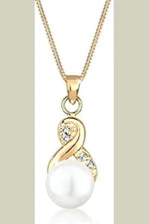 Elli Collana Donne Ciondolo Infinità Elegante con Perla d