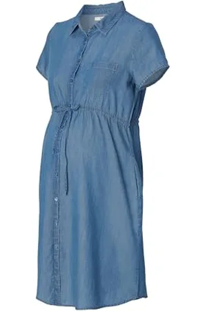 ESPRIT ESPRIT Dress Woven Nursing Short Sleeve Vestito, Lightwash-950, L Donna