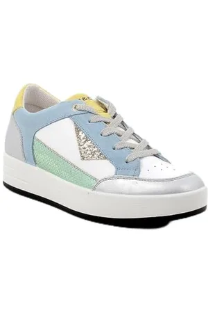 IGI&CO D.Alina, Scarpe con Lacci Donna, Argento-Bianco, 38 EU