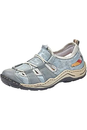 Rieker L0561, Scarpe da Ginnastica Donna, Adria/Heaven/Silver Flower 12, 43 EU