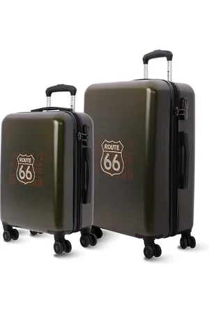 Route 66 – Set Valigie Rigide (Pack 2) Trolley Bagaglio a Mano Piccolo 55x35x20 + Valigia media 66x44x24 - Valigia Bagaglio a Mano Ryanair – trolley Medio - Grande