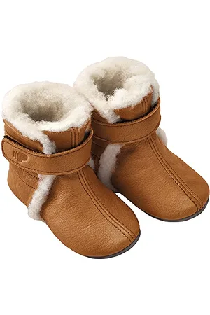 POLOLO Pantofole unisex per bambini, con fodera in lana, colore chiaro, , 22/23 EU