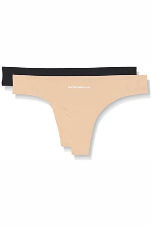 Emporio Armani Bi-Pack Thong Iconic Cotton, Biancheria Intima Donna, (Nude), M