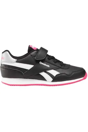 Reebok Royal CL Jog 3.0 1V, Sneaker Bambina, Black/BOLDPINK/White, 31.5 EU