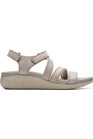 Clarks Glide Hi Ella, Sandali con zeppa Donna, Stone, 41 EU