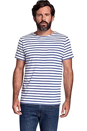 Armor Lux Hoedic T-Shirt, (Blanc/Etoile Dw5), Large Uomo