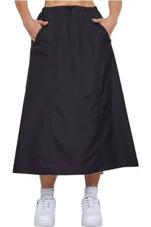 Urban classics Ladies Ripstop Parachute Midi Skirt Gonna, Black, S Donna