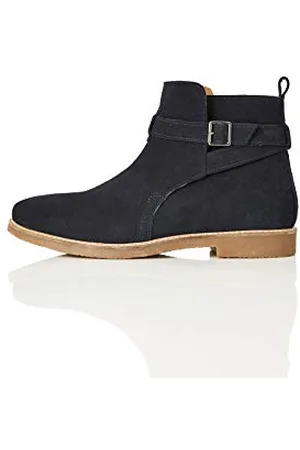 FIND FIND Jodhpur Suede - Stivali classici Uomo, Blu (Navy Navy), 44 EU