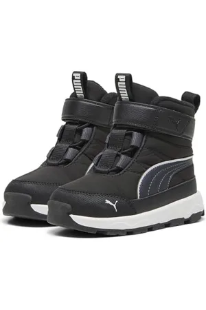 PUMA Evolve Boot AC+ Inf, Scarpe da Ginnastica Unisex-Bimbi 0-24, Black-Strong Gray White, 22 EU