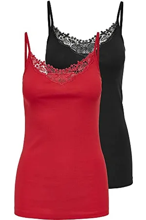 ONLY Onlkira Life Lace Singlet 2pack Noos Top, , S Donna