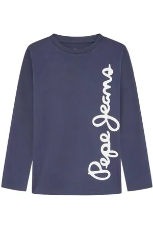 Pepe Jeans Waldo L/S T-Shirt, (Navy), 16 Anni Bambini e Ragazzi