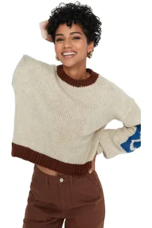 Trendyol Girocollo Pianura Regolare Maglione Maglia di Tuta, , S Donna